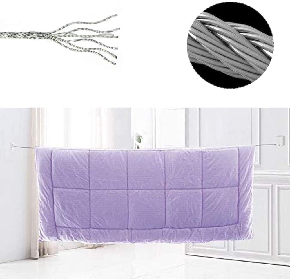 4.2m retractable clothesline with wall-mounted  heavy duty and  rust resistant steel rope