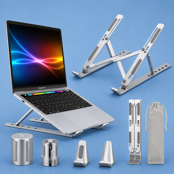 Adjustable aluminium laptop stand