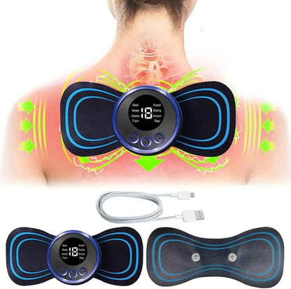 TENS Unit EMS Mini Massager – Rechargeable Muscle Stimulator for Full Body Pain Relief &amp; Relaxation