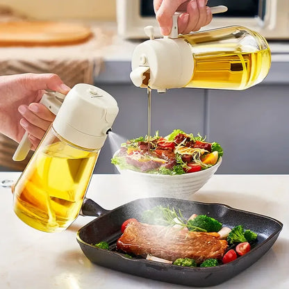 Oil Spray and Pouring Glass Bottle (1 litre)