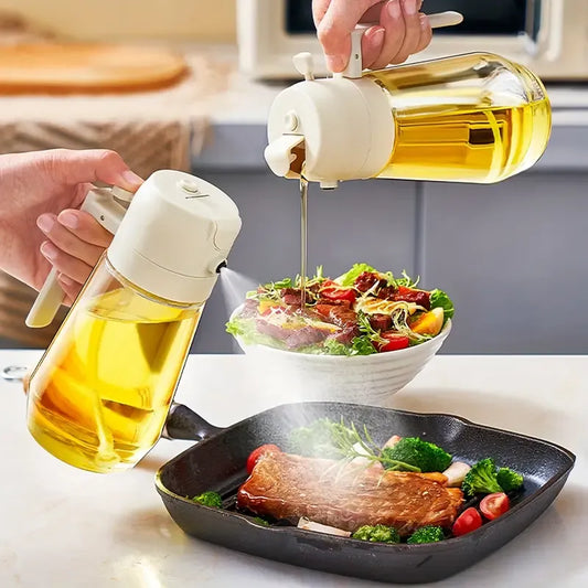 Oil Spray and Pouring Glass Bottle (1 litre)