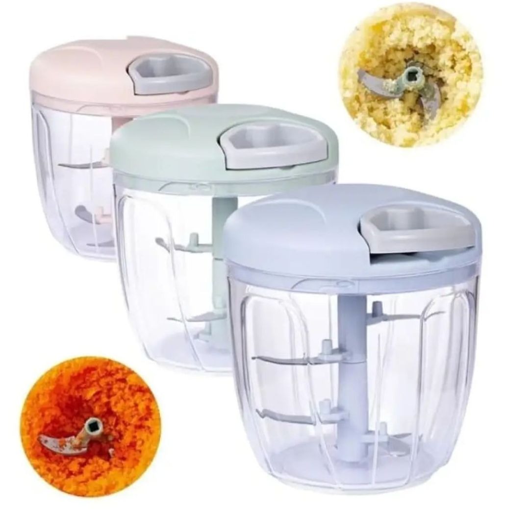 Manual Chopper / Speedy Chopper / Hand Chopper / Manual Chopper / Hand Cutter / Food Processor / 900ML with 5 Blades / 500ML with 3 Blades
